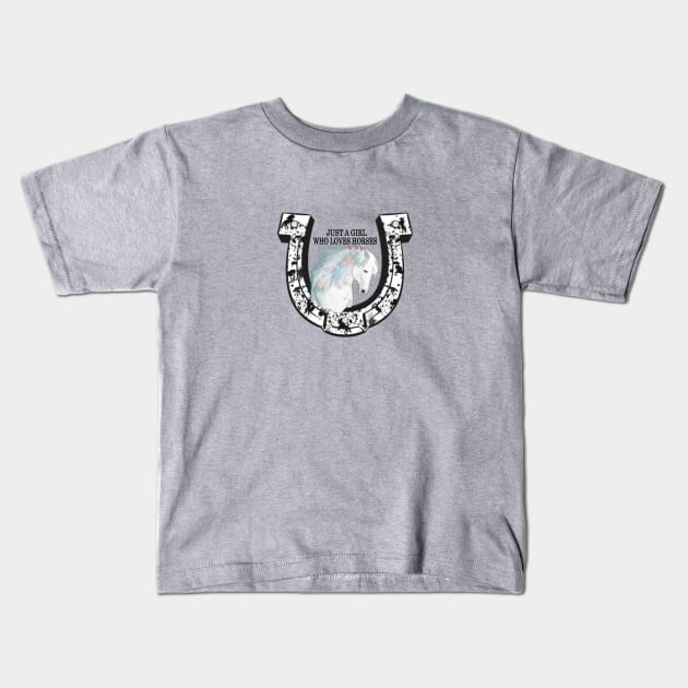 Horseshoe. Horse Lover Kids T-Shirt by KC Morcom aka KCM Gems n Bling aka KCM Inspirations